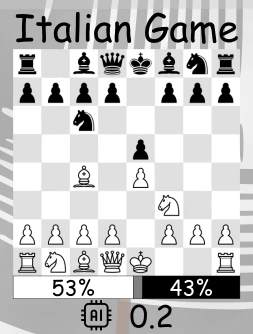chess opening stats with winrate and stockfish score