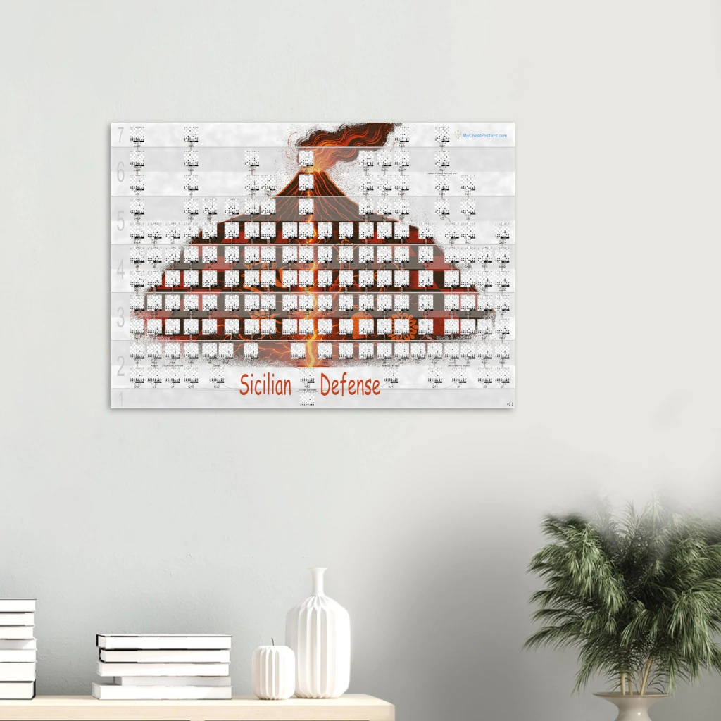 Sicilian Defense opening tree poster data-driven