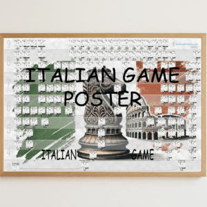 Italian game chess opening tree poster with win rates according your ELO level