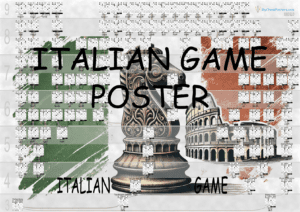 Italian game chess opening poster preview